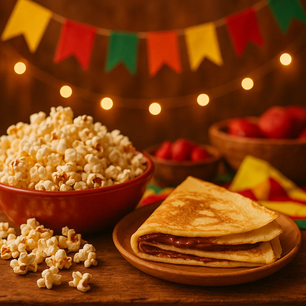 Pipoca e crepe